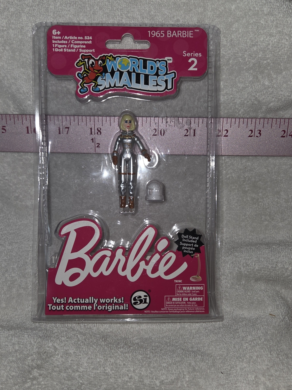 Barbie Silver Astronaut Mini Figure with Blonde Hair
